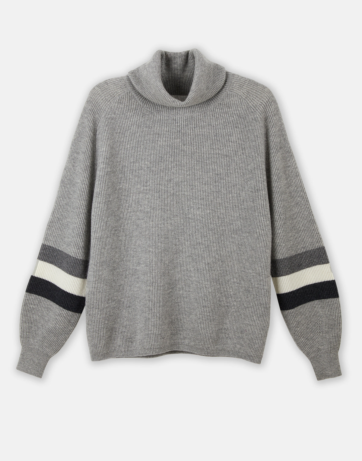 rosa roll neck jumper - grey