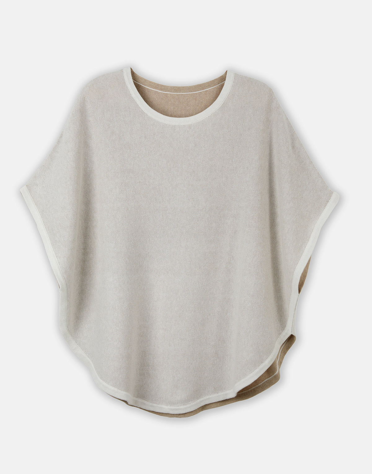 flora reversible poncho - cream