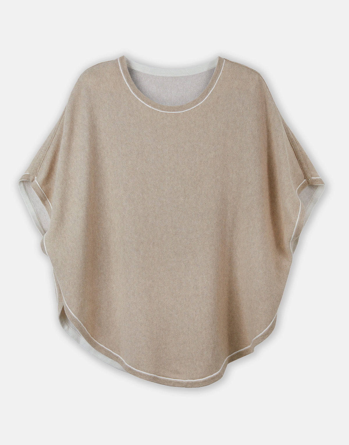 flora reversible poncho - cream