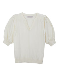 cissy pointelle top - cream