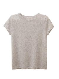 lillie cashmere tee - grey