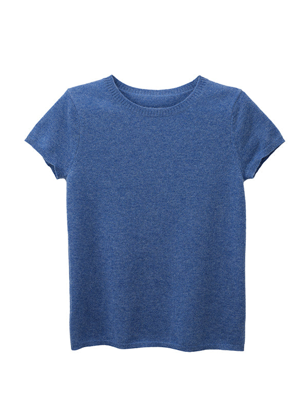 lillie cashmere tee - denim