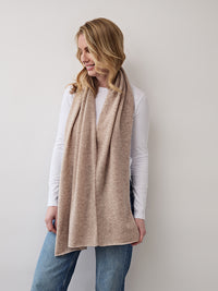 lucy 4-way cashmere poncho - fawn