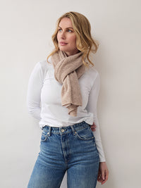 lucy 4-way cashmere poncho - fawn