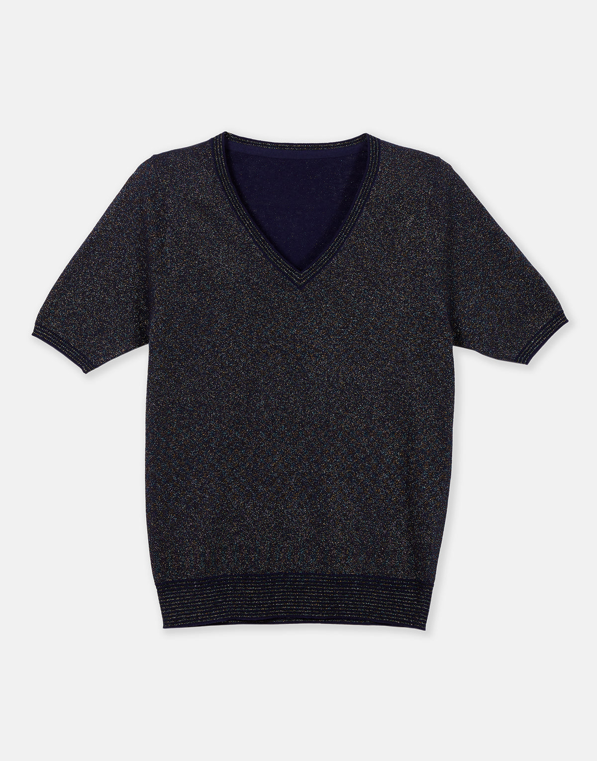 lily lurex tee - navy