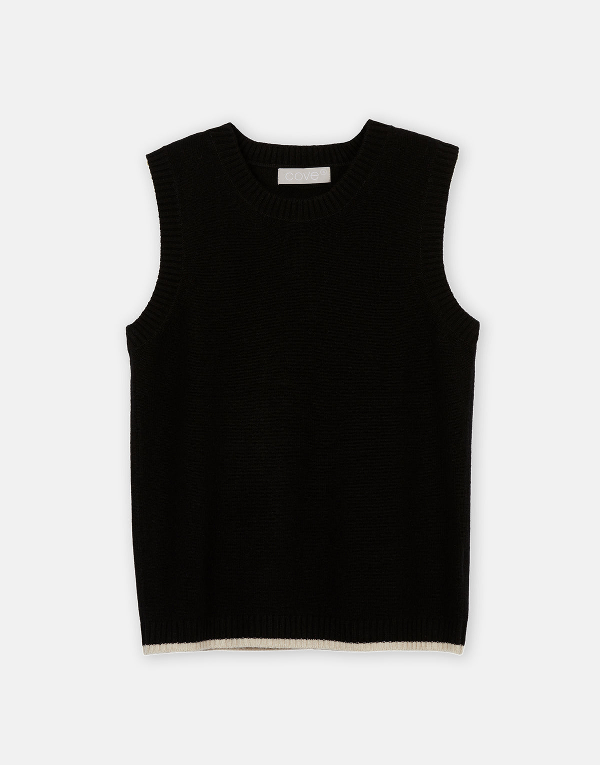tilly tank - black & beige