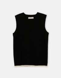 tilly tank - black & beige