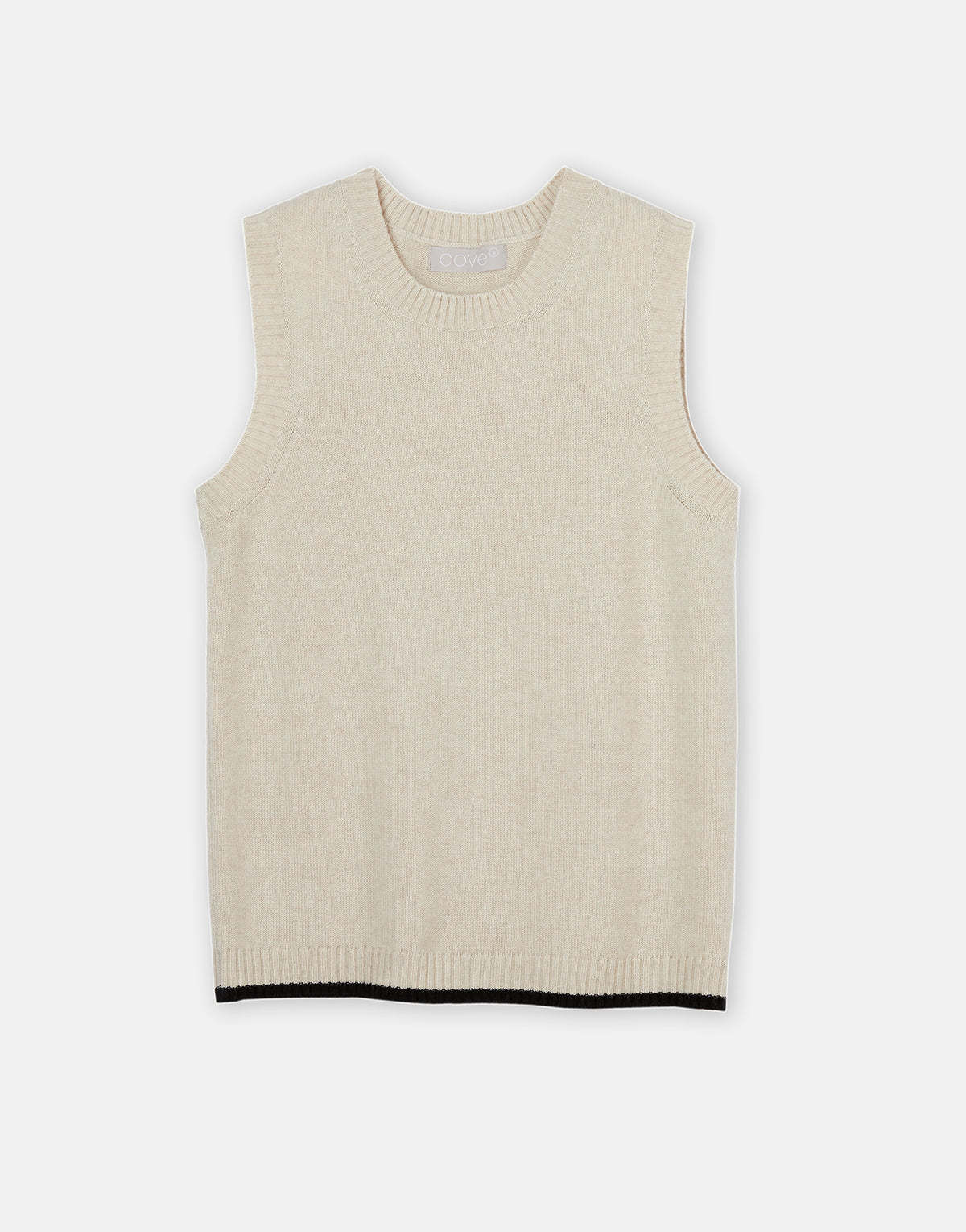 tilly tank - beige & black