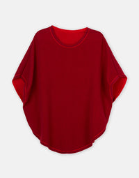flora reversible poncho - red