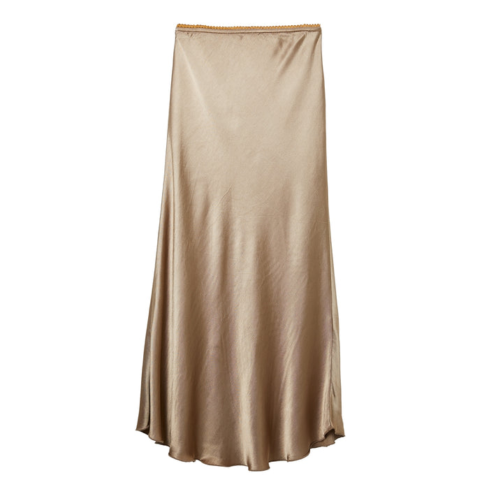 satin skirt - gold