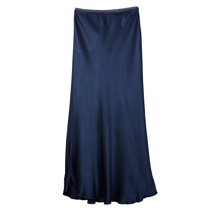 satin skirt - navy