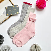 letterbox gift cashmere bed socks