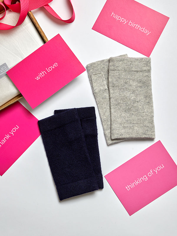 letterbox gift cashmere chunky wrist warmers