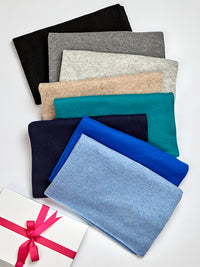lola cashmere travel wrap - cocoa brown