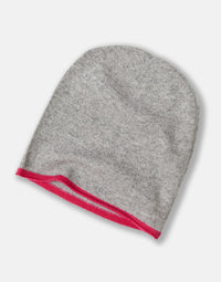 cashmere wrist warmers - grey & neon pink
