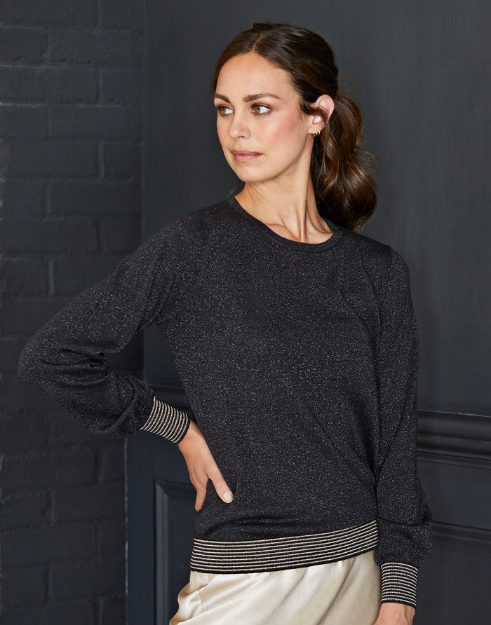 liliana crew neck - black