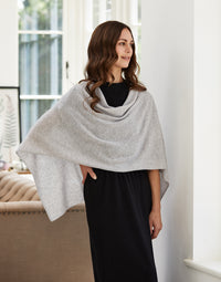lucy 4-way cashmere poncho (PRE-ORDER) - grey