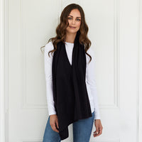 lucy 4-way cashmere poncho (PRE-ORDER) - black
