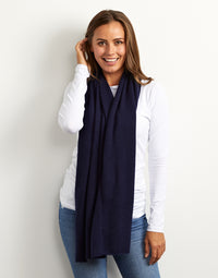 lucy 4-way cashmere poncho - navy