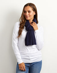 lucy 4-way cashmere poncho - navy