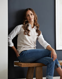 tilly tank - beige & black