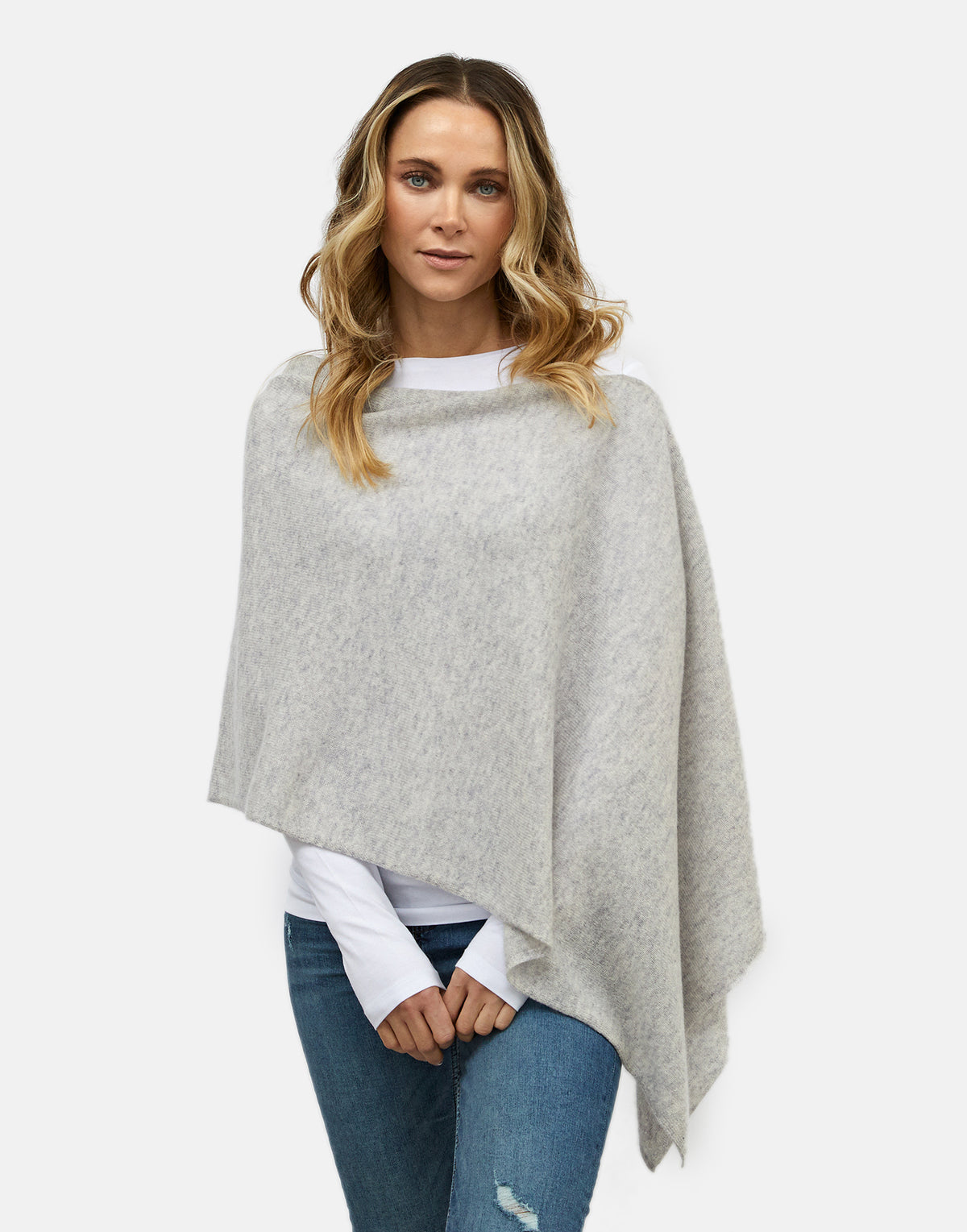 lucy 4-way cashmere poncho (PRE-ORDER) - grey