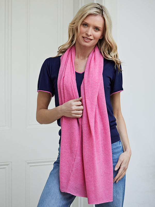 lucy 4-way cashmere poncho - pink