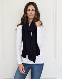 lola cashmere travel wrap - black