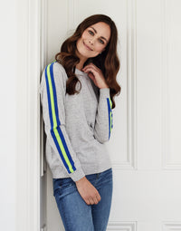 evie cashmere jumper - grey