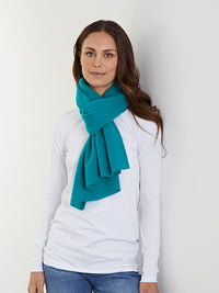 lucy 4-way cashmere poncho - teal
