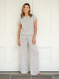 lillie cashmere tee - grey