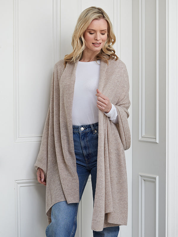 lola cashmere travel wrap (PRE-ORDER) - taupe