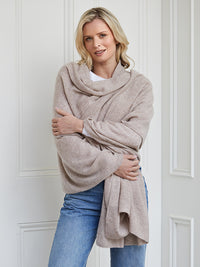 lola cashmere travel wrap - fawn