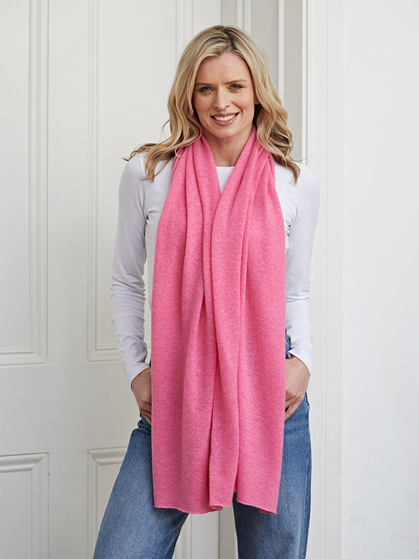 lucy 4-way cashmere poncho - pink (second)