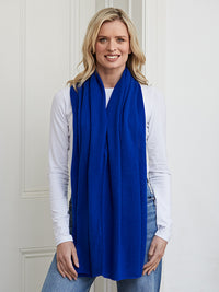 lucy 4-way cashmere poncho - cobalt