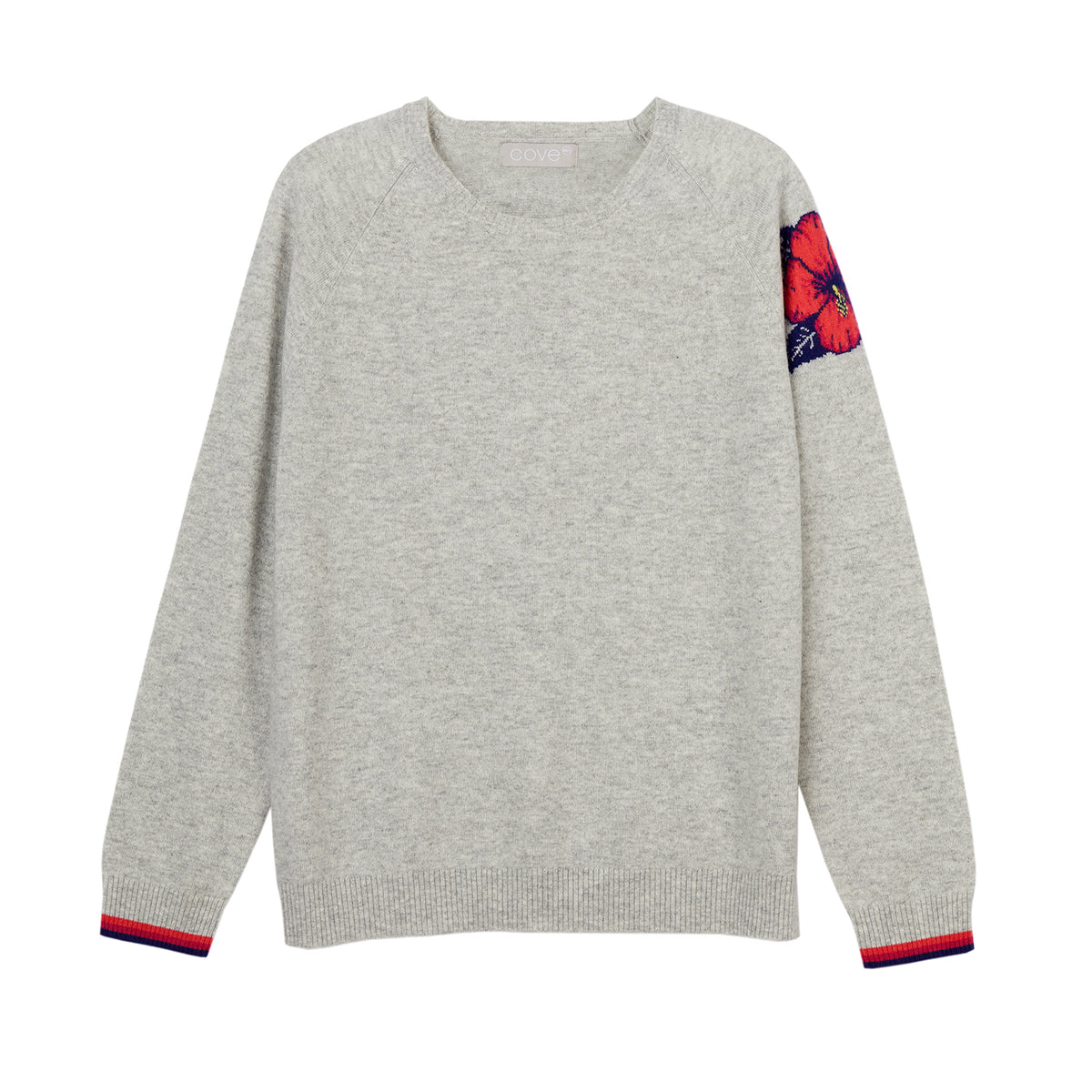 helena hibiscus cashmere jumper - grey