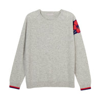 helena hibiscus cashmere jumper - grey