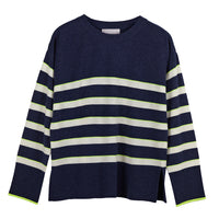 nina breton stripe jumper - navy