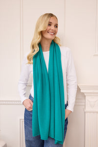 lucy 4-way cashmere poncho (PRE-ORDER) - teal