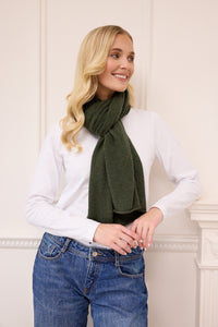lucy 4-way cashmere poncho - olive green