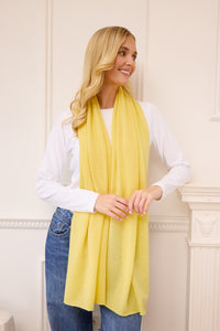 lucy 4-way cashmere poncho - pale yellow