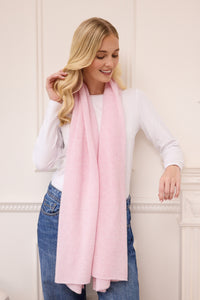 lucy 4-way cashmere poncho - soft pink