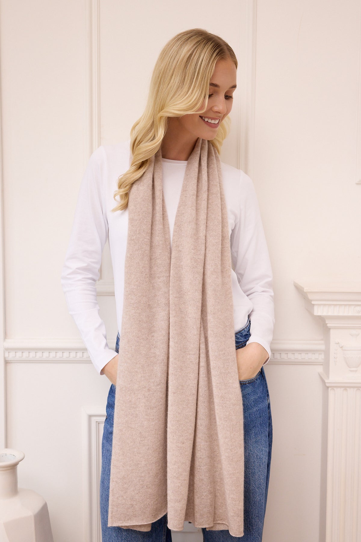 lucy 4-way cashmere poncho - PRE ORDER - fawn