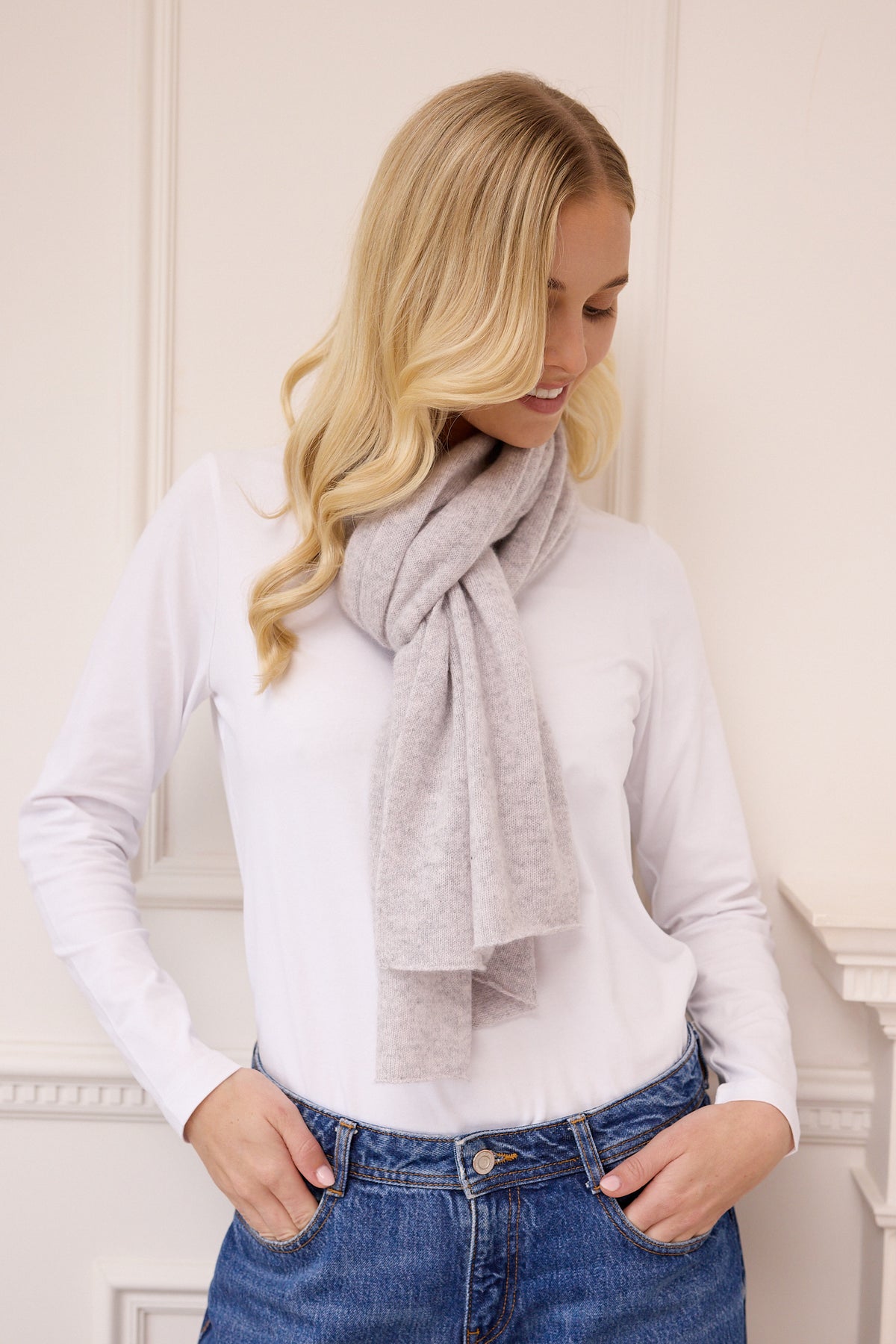 lucy 4-way cashmere poncho - grey