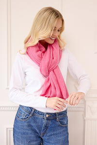 lola cashmere travel wrap - pink