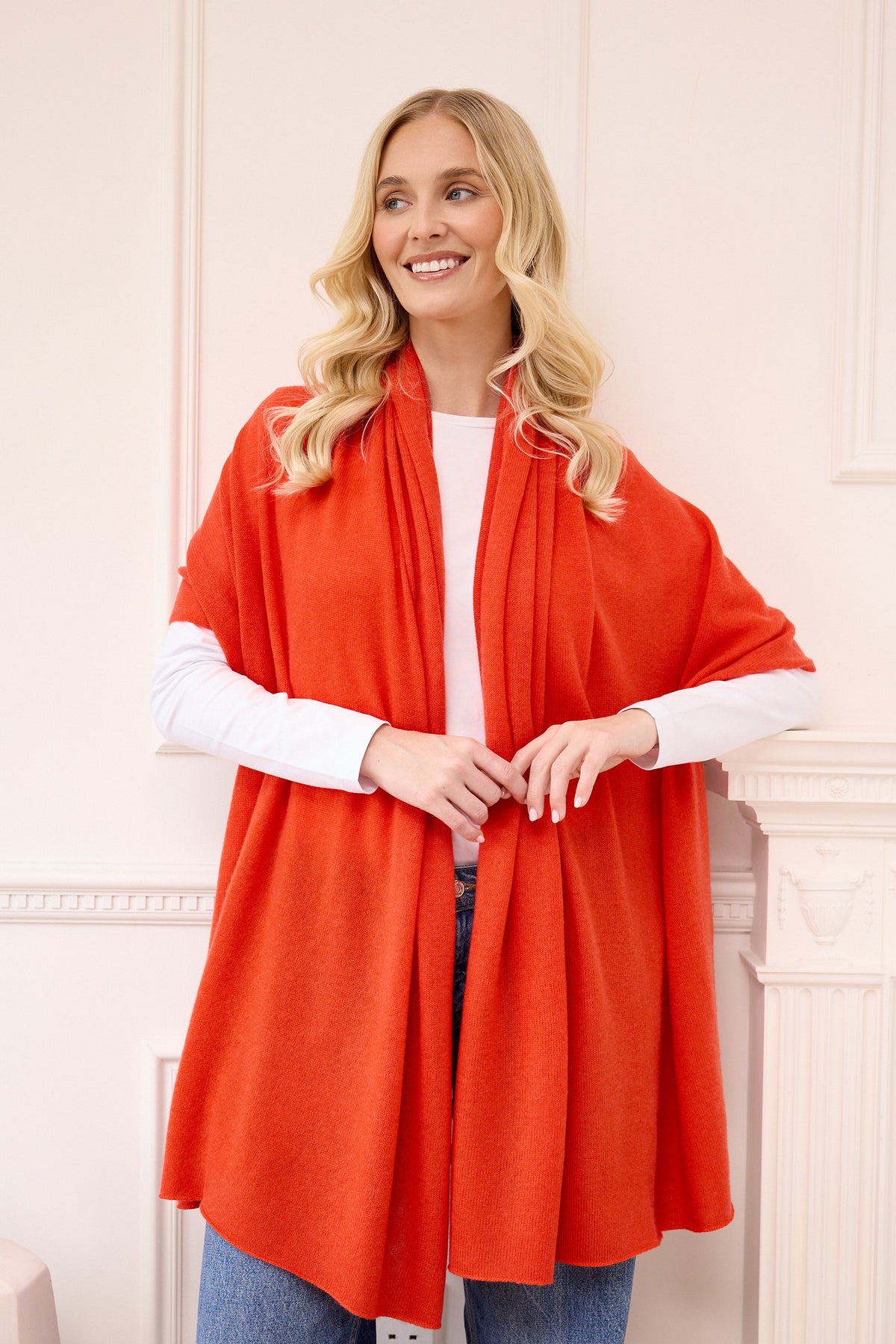 lola cashmere travel wrap (PRE-ORDER) - autumn orange