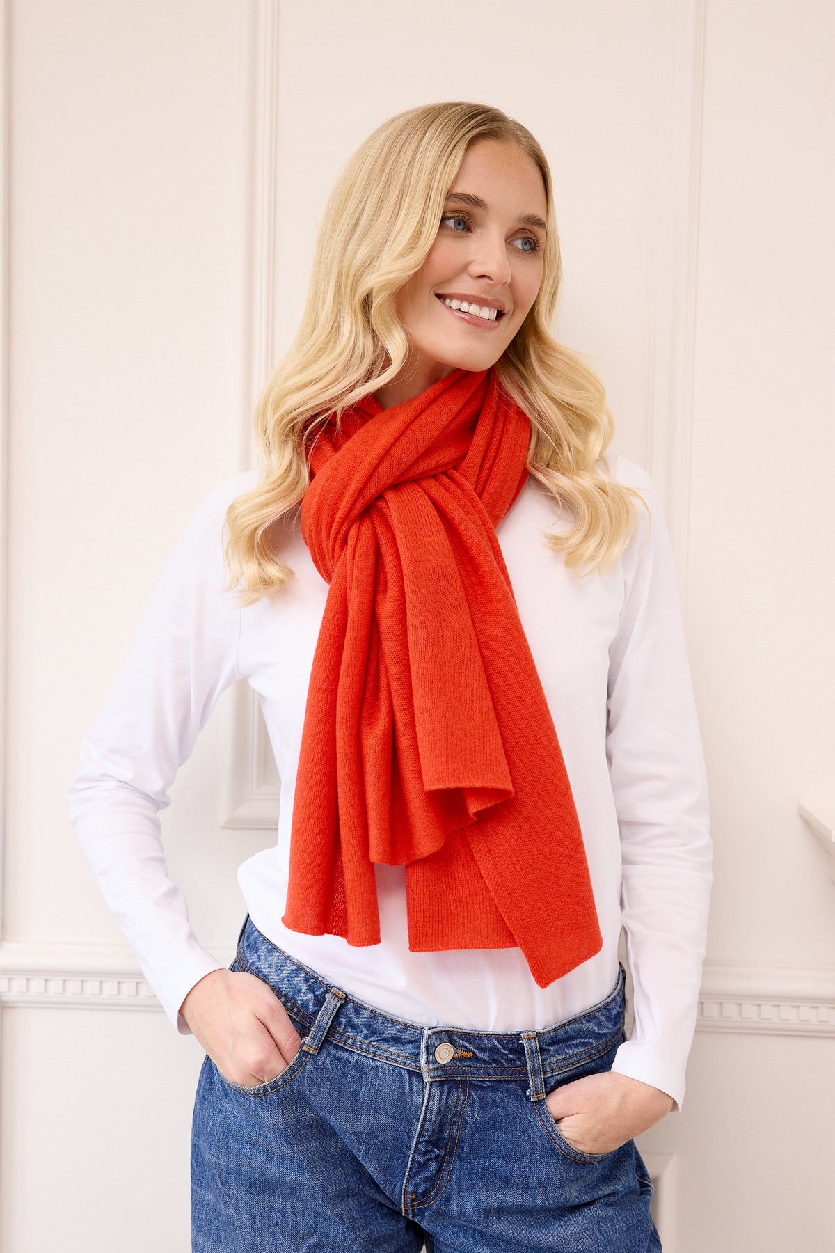 lola cashmere travel wrap (PRE-ORDER) - autumn orange