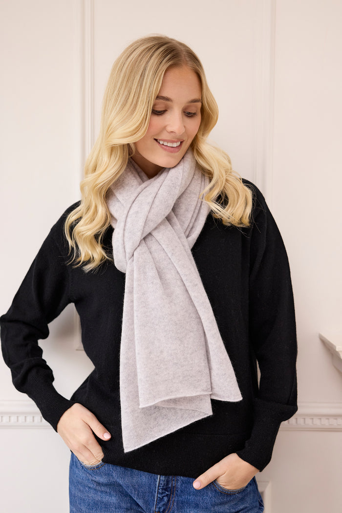 lola cashmere travel wrap - grey