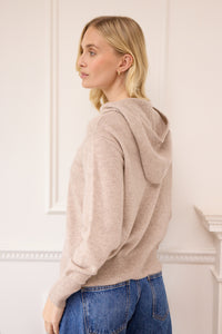 cashmere hoodie - fawn
