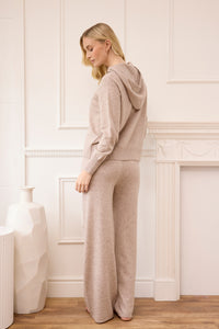 cashmere wide leg joggers (PRE-ORDER) - fawn